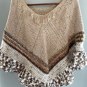 Handmade crocheted poncho